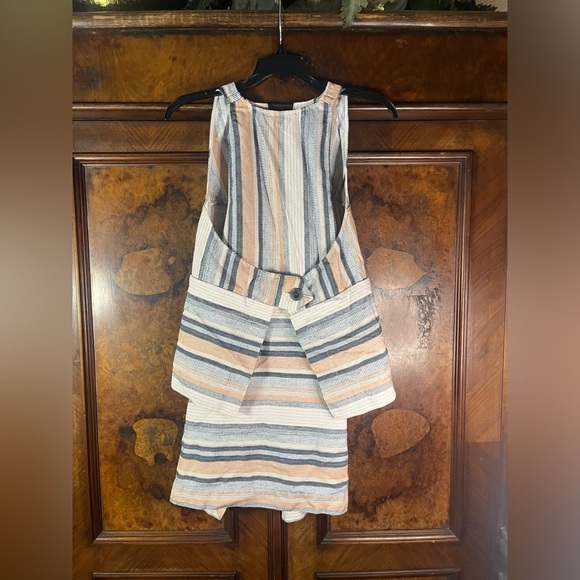 Rosetta Getty- Apron Wrap Halter Jacquard Stripe Sleeveless Tunic. Size 0 - Picture 4 of 9